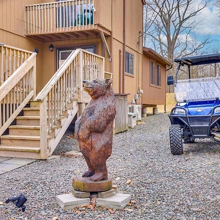 Bear Den Rustic Pocono Lake Home With Game Room! Bagian luar foto