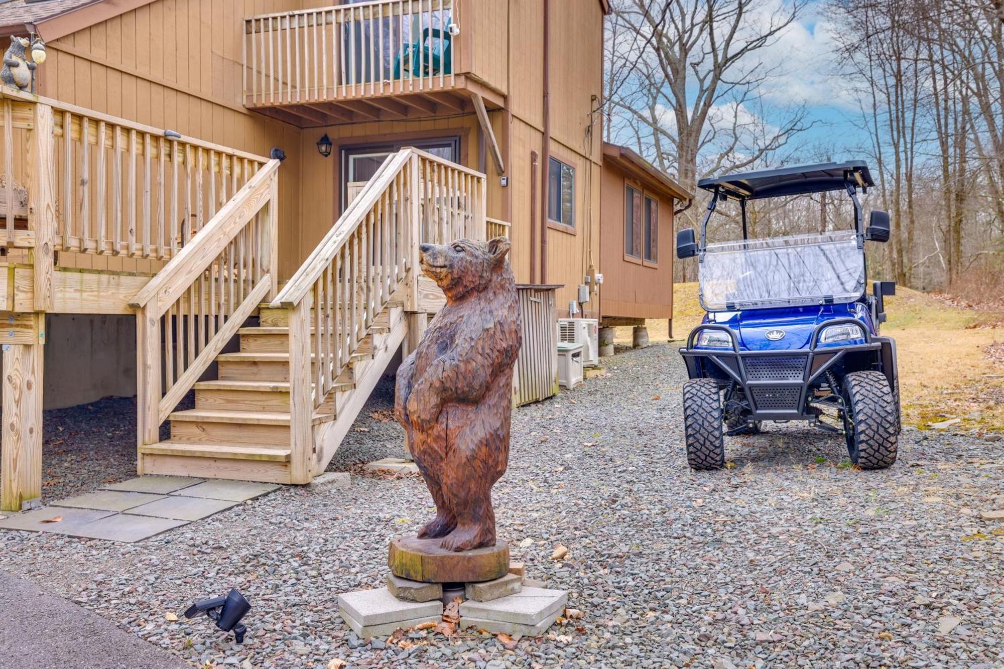 Bear Den Rustic Pocono Lake Home With Game Room! Bagian luar foto